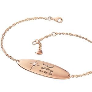 Bradford Exchange “A Touch Of Heaven" Engraved Copper Healing Bracelet